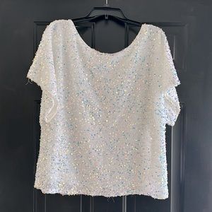 New - Never Worn. White Sequined
